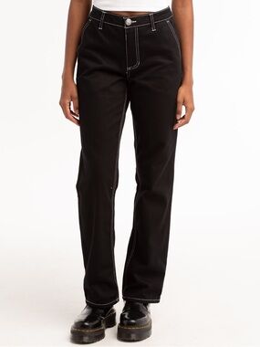 Fivestar General Co. Service Pants Black Carpenter Jeans Contrast Stitch